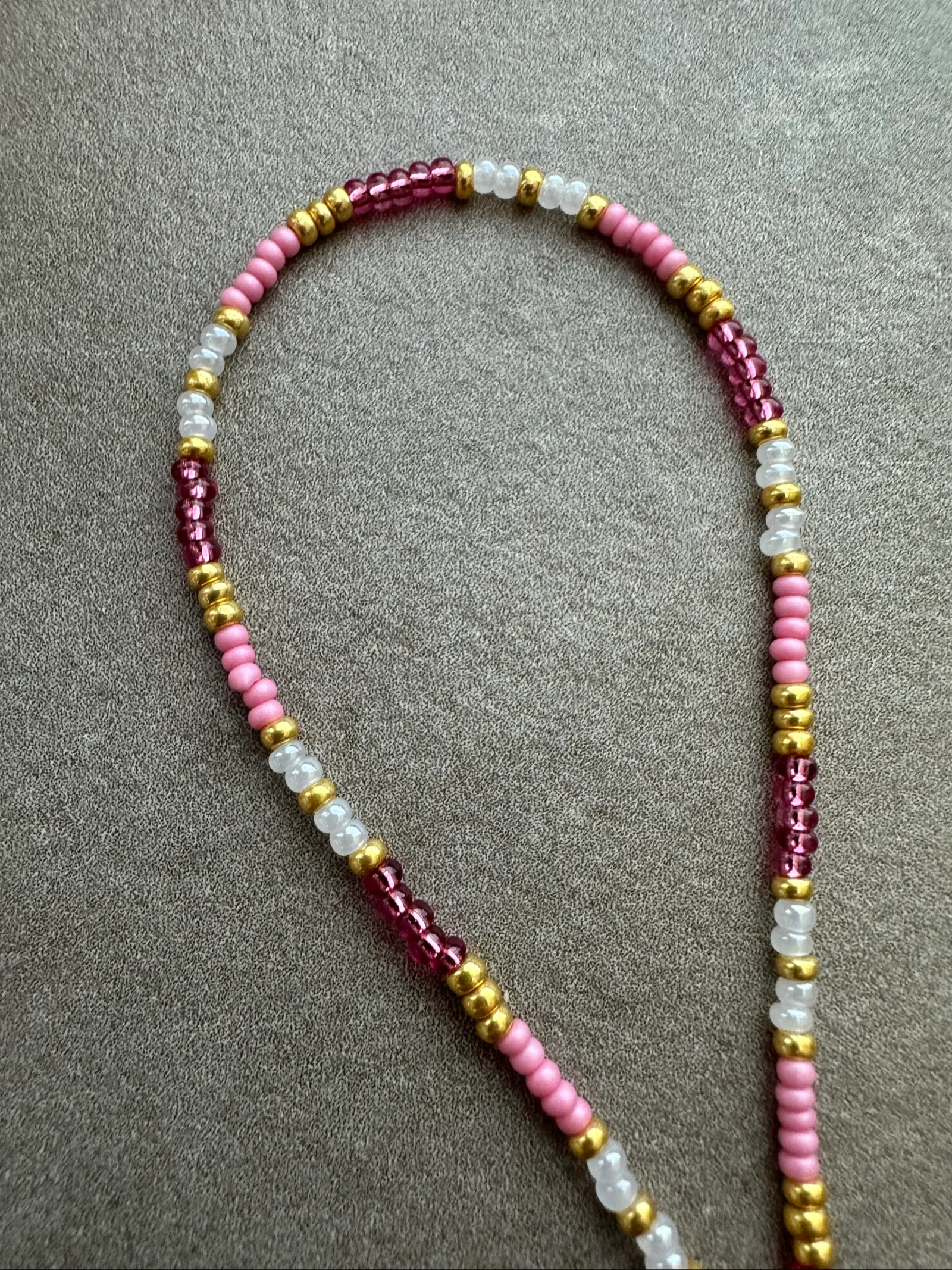 Cordoncillo para gafas rosa, rosa claro y crema – photo 3